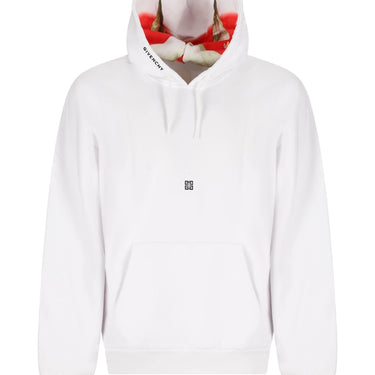 Wide Crest Hoodie White