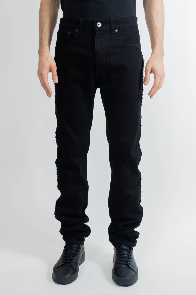 JW Anderson Twisted Slim Fit Jeans In Black