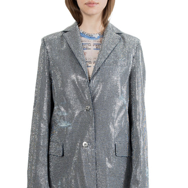 Jw Anderson Women Studded Sb Blazer Indigo/Silver