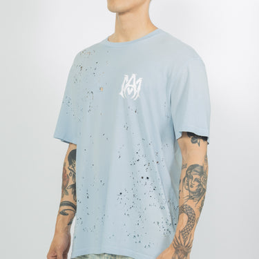 Amiri Washed Shotgun T-Shirt Gray Dawn