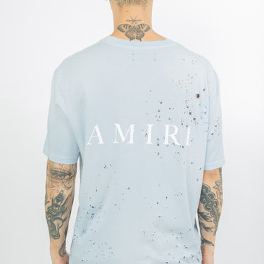 Amiri Washed Shotgun T-Shirt Gray Dawn