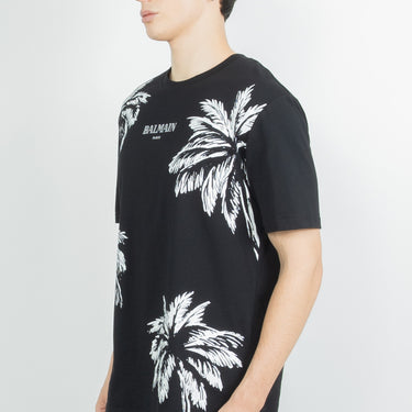 Balmain Vintage Balmain T-Shirt With Palm Tree Print Black