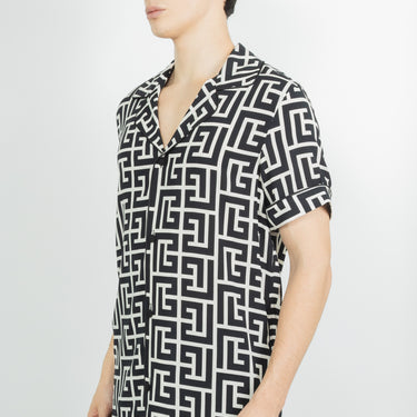 Balmain Short Sleeves Pyjama Shirt -2279 Black