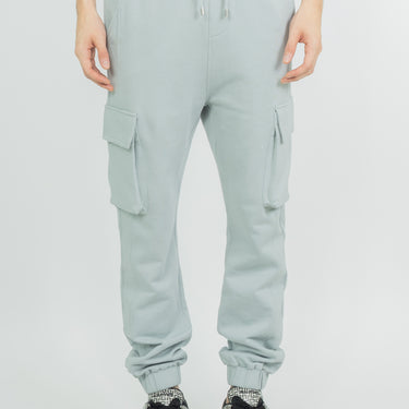 Balmain Print Cargo Sweatpants Grey