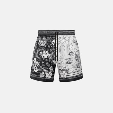 Bandana Floral Short Black