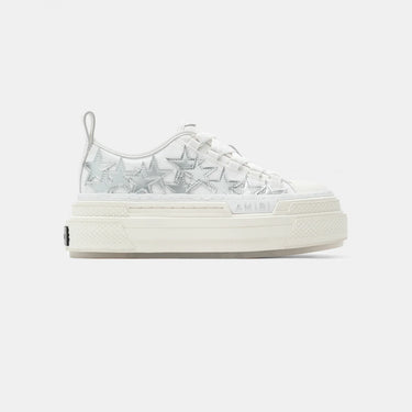 Metalic Platforms Stars Court White