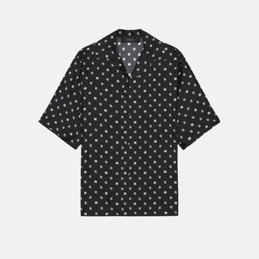 Ma Paisley Bowling Shirt Black