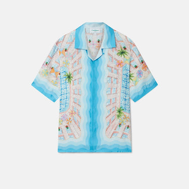 Cuban Collar Short Sleeve Shirt Le Plongeon Multicolor