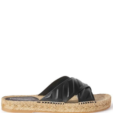 Off White Women Diag Lea Crisscross Espadadri Black Black