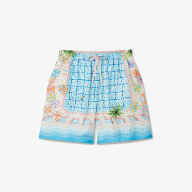 Silk Shorts With Drawstrings Le Plongeon Multicolor