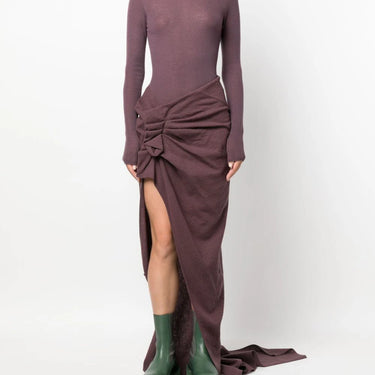 Rick Owens Women Wrap Skirt In Amethyst