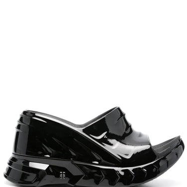 Givenchy Women Marshmallow Wedge Sandals In Rubber Black