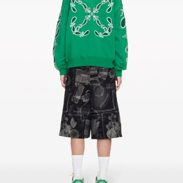 Off White Bandana Arr Skate Crewneck College Green White