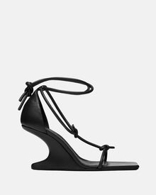 Rick Owens Womens Leather Sandals Cantilever Black