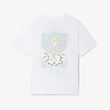 Tennis Pastelle Printed T Shirt White