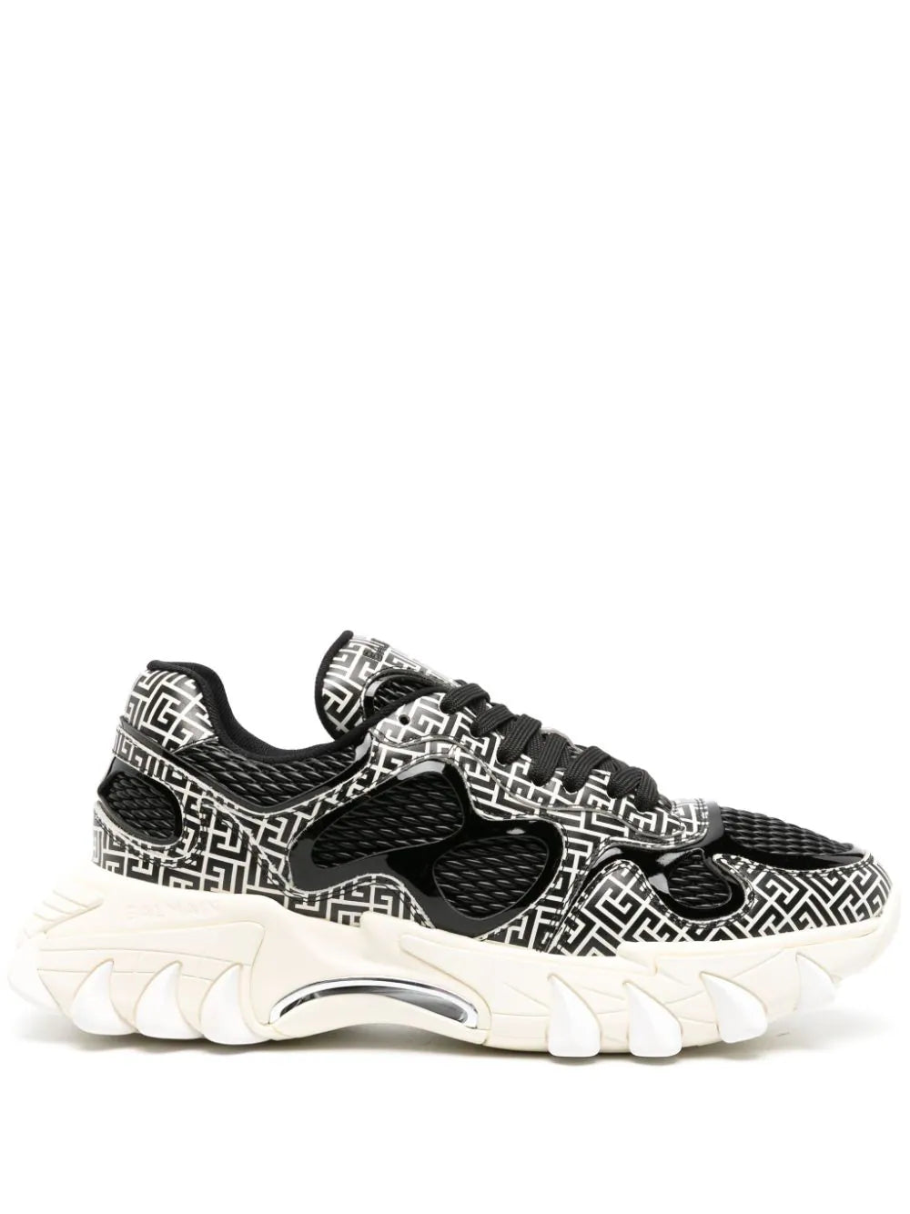 Balmain B-East Panelled Sneakers Black/white