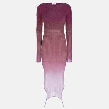 Midi Dress Purple Burgundy Degrade