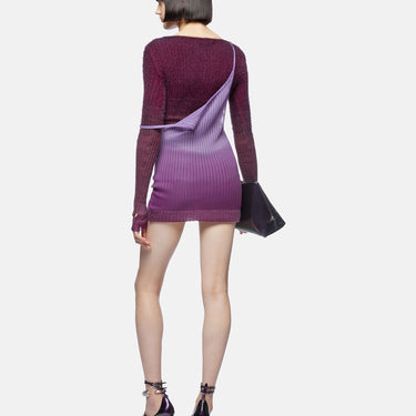 Midi Dress Purple Burgundy Degrade