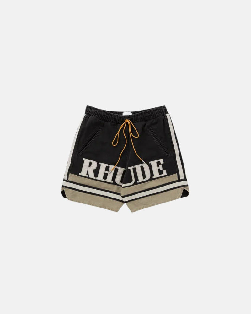 Rhude Embroidered Logo Short Black/Khaki