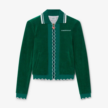 Womens Waved Rib Track Jacket Evergreen