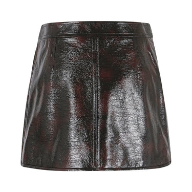 Courrges Tortoise Vinyl Reedition Mini Skirt Havana/ Tortoise