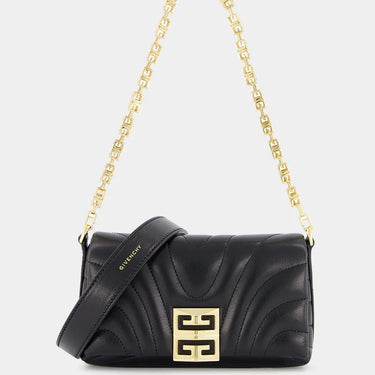 Givenchy Micro 4G Soft Bag In Quilted Leather Black