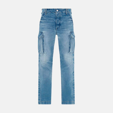 Amiri M65 Cargo Kick Flare Faded Indigo