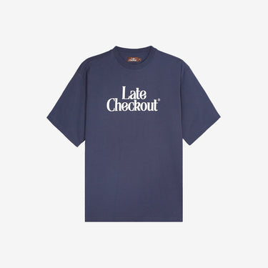 Navy White Logo Tee