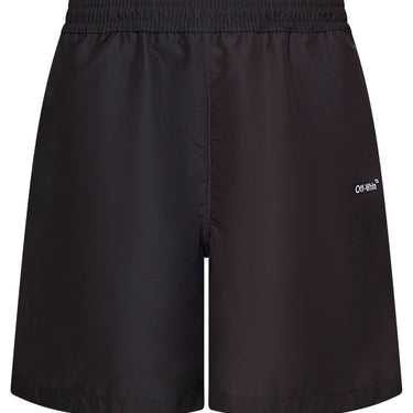 Off White Diag Surfer Swimshorts Black White