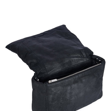 Leather Bag Big Pillow Black