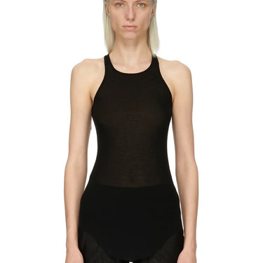 Knit Top Basic Rib Tank Black