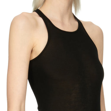 Knit Top Basic Rib Tank Black