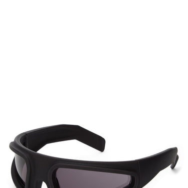 Rick Owens Sunglasses Shiny Ryder Black Temple Black Lens