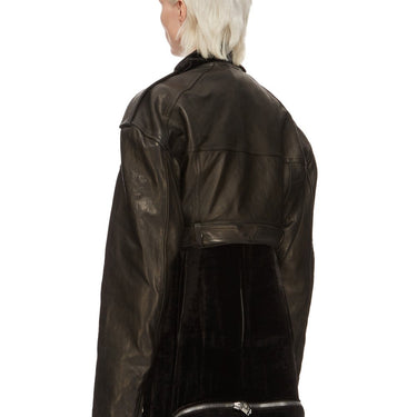 Leather Jacket Micro Biker Black