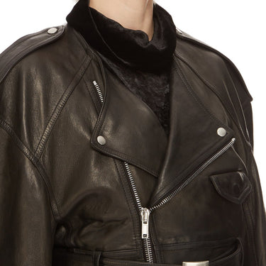 Leather Jacket Micro Biker Black