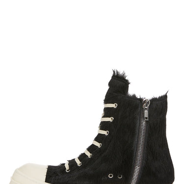 Rick Owens Fur Shoes Sneakers Black Milk