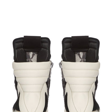 Rick Owens Fur Shoes Geobasket Black Milk