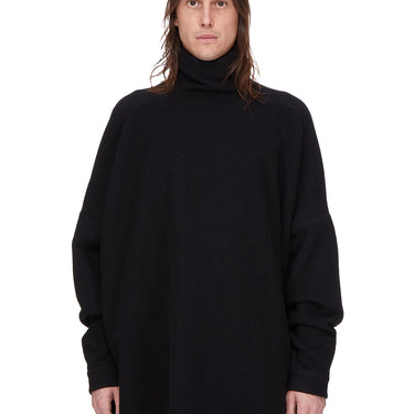 Woven Tunic Jumbo Tabard Black