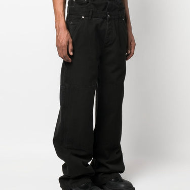 Off White Wave Off Canvas Double Over Pants Black