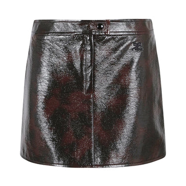 Courrges Tortoise Vinyl Reedition Mini Skirt Havana/ Tortoise