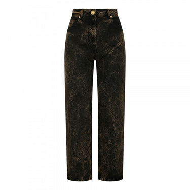 Balmain Women Straight Denim Jeans Marble Black/Mole