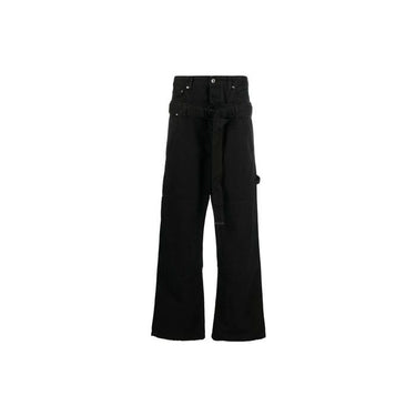 Off White Wave Off Canvas Double Over Pants Black