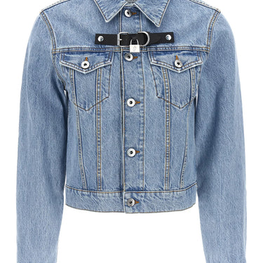 JW Anderson Women Padlock Strap Trucker Jacket In Blue