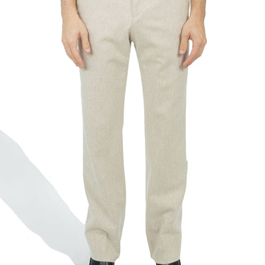 Off White Tag Wool Slim Zip Pant Beige