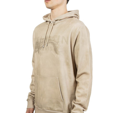 Balmain Hoodie In Eco-Responsible Cotton With Balmain Paris Desert Logo Print Molt/San