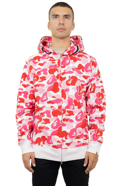 Bape abc shark online full zip hoodie pink