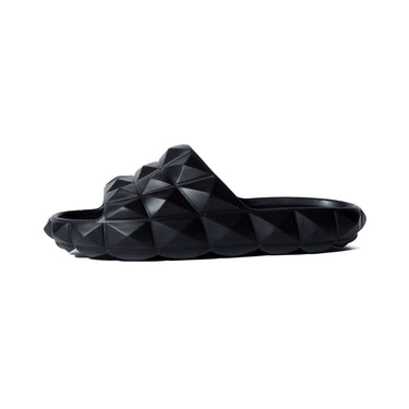 Valentino Garavani Roman Stud Turtle Slide Sandal In Rubber Black