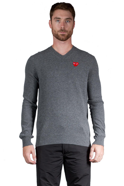 Grey and red sweater 2025