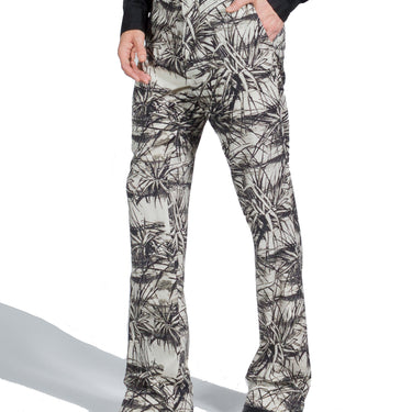 Amiri Floral Aloha Slash Flare Pants